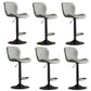 Contemporary Adjustable Height Stool Reception Leather Barstool Grey Black 6 Piece Set Clearhalo 'Bar Furniture' 'Bar Stools' 'bar_stools' 'furn' 'furn_bar_stools' 'Furniture' 'Kitchen & Dining Furniture' 5883863