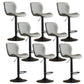 Contemporary Adjustable Height Stool Reception Leather Barstool Grey Black 8 Piece Set Clearhalo 'Bar Furniture' 'Bar Stools' 'bar_stools' 'furn' 'furn_bar_stools' 'Furniture' 'Kitchen & Dining Furniture' 5883865
