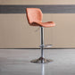Contemporary Adjustable Height Stool Reception Leather Barstool Orange Silver 1 Piece Clearhalo 'Bar Furniture' 'Bar Stools' 'bar_stools' 'furn' 'furn_bar_stools' 'Furniture' 'Kitchen & Dining Furniture' 5883866
