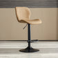 Contemporary Adjustable Height Stool Reception Leather Barstool Brown Black 1 Piece Clearhalo 'Bar Furniture' 'Bar Stools' 'bar_stools' 'furn' 'furn_bar_stools' 'Furniture' 'Kitchen & Dining Furniture' 5883870