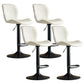 Contemporary Adjustable Height Stool Reception Leather Barstool White Black 4 Piece Set Clearhalo 'Bar Furniture' 'Bar Stools' 'bar_stools' 'furn' 'furn_bar_stools' 'Furniture' 'Kitchen & Dining Furniture' 5883871