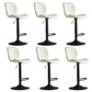Contemporary Adjustable Height Stool Reception Leather Barstool White Black 6 Piece Set Clearhalo 'Bar Furniture' 'Bar Stools' 'bar_stools' 'furn' 'furn_bar_stools' 'Furniture' 'Kitchen & Dining Furniture' 5883873