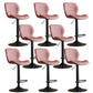Contemporary Adjustable Height Stool Reception Leather Barstool Pink Black 8 Piece Set Clearhalo 'Bar Furniture' 'Bar Stools' 'bar_stools' 'furn' 'furn_bar_stools' 'Furniture' 'Kitchen & Dining Furniture' 5883880