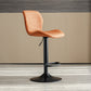 Contemporary Adjustable Height Stool Reception Leather Barstool Orange Black 1 Piece Clearhalo 'Bar Furniture' 'Bar Stools' 'bar_stools' 'furn' 'furn_bar_stools' 'Furniture' 'Kitchen & Dining Furniture' 5883881