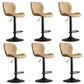 Contemporary Adjustable Height Stool Reception Leather Barstool Brown Black 6 Piece Set Clearhalo 'Bar Furniture' 'Bar Stools' 'bar_stools' 'furn' 'furn_bar_stools' 'Furniture' 'Kitchen & Dining Furniture' 5883888