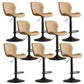 Contemporary Adjustable Height Stool Reception Leather Barstool Brown Black 8 Piece Set Clearhalo 'Bar Furniture' 'Bar Stools' 'bar_stools' 'furn' 'furn_bar_stools' 'Furniture' 'Kitchen & Dining Furniture' 5883889