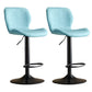 Contemporary Adjustable Height Stool Reception Leather Barstool Blue Black 2 Piece Set Clearhalo 'Bar Furniture' 'Bar Stools' 'bar_stools' 'furn' 'furn_bar_stools' 'Furniture' 'Kitchen & Dining Furniture' 5883890