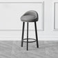 Contemporary Swivel Barstool Matte Finish Upholstered Bar Stools Dark Gray Black 1 Piece Clearhalo 'Bar Furniture' 'Bar Stools' 'bar_stools' 'furn' 'furn_bar_stools' 'Furniture' 'Kitchen & Dining Furniture' 5883927