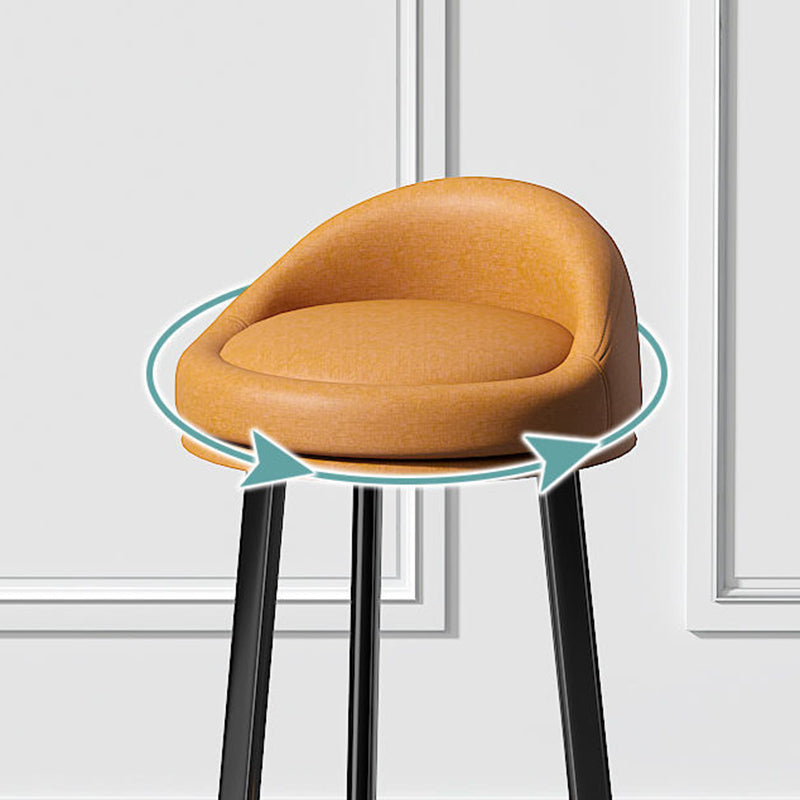 Contemporary Swivel Barstool Matte Finish Upholstered Bar Stools Clearhalo 'Bar Furniture' 'Bar Stools' 'bar_stools' 'furn' 'furn_bar_stools' 'Furniture' 'Kitchen & Dining Furniture' 5883936
