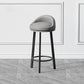 Contemporary Swivel Barstool Matte Finish Upholstered Bar Stools Light Gray Black 1 Piece Clearhalo 'Bar Furniture' 'Bar Stools' 'bar_stools' 'furn' 'furn_bar_stools' 'Furniture' 'Kitchen & Dining Furniture' 5883937