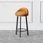 Contemporary Swivel Barstool Matte Finish Upholstered Bar Stools Orange Black 1 Piece Clearhalo 'Bar Furniture' 'Bar Stools' 'bar_stools' 'furn' 'furn_bar_stools' 'Furniture' 'Kitchen & Dining Furniture' 5883943