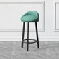 Contemporary Swivel Barstool Matte Finish Upholstered Bar Stools Blue Black 1 Piece Clearhalo 'Bar Furniture' 'Bar Stools' 'bar_stools' 'furn' 'furn_bar_stools' 'Furniture' 'Kitchen & Dining Furniture' 5883948