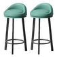 Contemporary Swivel Barstool Matte Finish Upholstered Bar Stools Blue Black 2 Piece Set Clearhalo 'Bar Furniture' 'Bar Stools' 'bar_stools' 'furn' 'furn_bar_stools' 'Furniture' 'Kitchen & Dining Furniture' 5883949