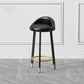 Contemporary Swivel Barstool Matte Finish Upholstered Bar Stools Black Black Gold 1 Piece Clearhalo 'Bar Furniture' 'Bar Stools' 'bar_stools' 'furn' 'furn_bar_stools' 'Furniture' 'Kitchen & Dining Furniture' 5883953