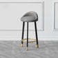 Contemporary Swivel Barstool Matte Finish Upholstered Bar Stools Grey Black Gold 1 Piece Clearhalo 'Bar Furniture' 'Bar Stools' 'bar_stools' 'furn' 'furn_bar_stools' 'Furniture' 'Kitchen & Dining Furniture' 5883958
