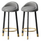 Contemporary Swivel Barstool Matte Finish Upholstered Bar Stools Grey Black Gold 2 Piece Set Clearhalo 'Bar Furniture' 'Bar Stools' 'bar_stools' 'furn' 'furn_bar_stools' 'Furniture' 'Kitchen & Dining Furniture' 5883959