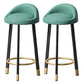 Contemporary Swivel Barstool Matte Finish Upholstered Bar Stools Blue Black Gold 2 Piece Set Clearhalo 'Bar Furniture' 'Bar Stools' 'bar_stools' 'furn' 'furn_bar_stools' 'Furniture' 'Kitchen & Dining Furniture' 5883978