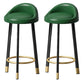 Contemporary Swivel Barstool Matte Finish Upholstered Bar Stools Blackish Green Black Gold 2 Piece Set Clearhalo 'Bar Furniture' 'Bar Stools' 'bar_stools' 'furn' 'furn_bar_stools' 'Furniture' 'Kitchen & Dining Furniture' 5883986