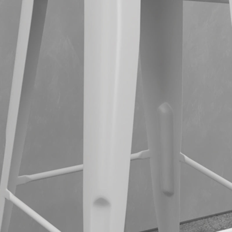 Moderna sedia a barre quadrata senza braccio sgabello da bar sul retro con gambe metalliche