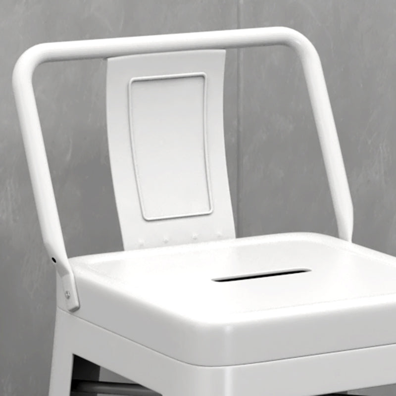 Moderna sedia a barre quadrata senza braccio sgabello da bar sul retro con gambe metalliche