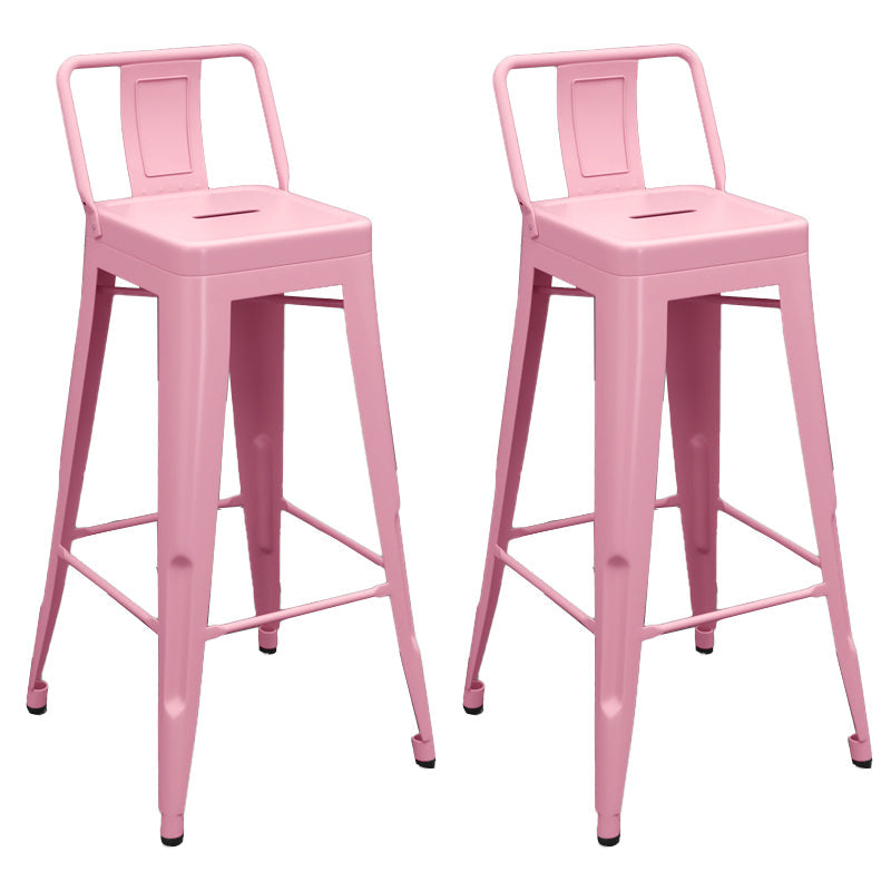 Moderna sedia a barre quadrata senza braccio sgabello da bar sul retro con gambe metalliche