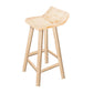 Modern Solid Wood Bar Chair Armless Bar Stool with Wooden Footrest Clearhalo 'Bar Furniture' 'Bar Stools' 'bar_stools' 'furn' 'furn_bar_stools' 'Furniture' 'Kitchen & Dining Furniture' 5884065