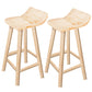 Modern Solid Wood Bar Chair Armless Bar Stool with Wooden Footrest Wood 2 Piece Set Clearhalo 'Bar Furniture' 'Bar Stools' 'bar_stools' 'furn' 'furn_bar_stools' 'Furniture' 'Kitchen & Dining Furniture' 5884066