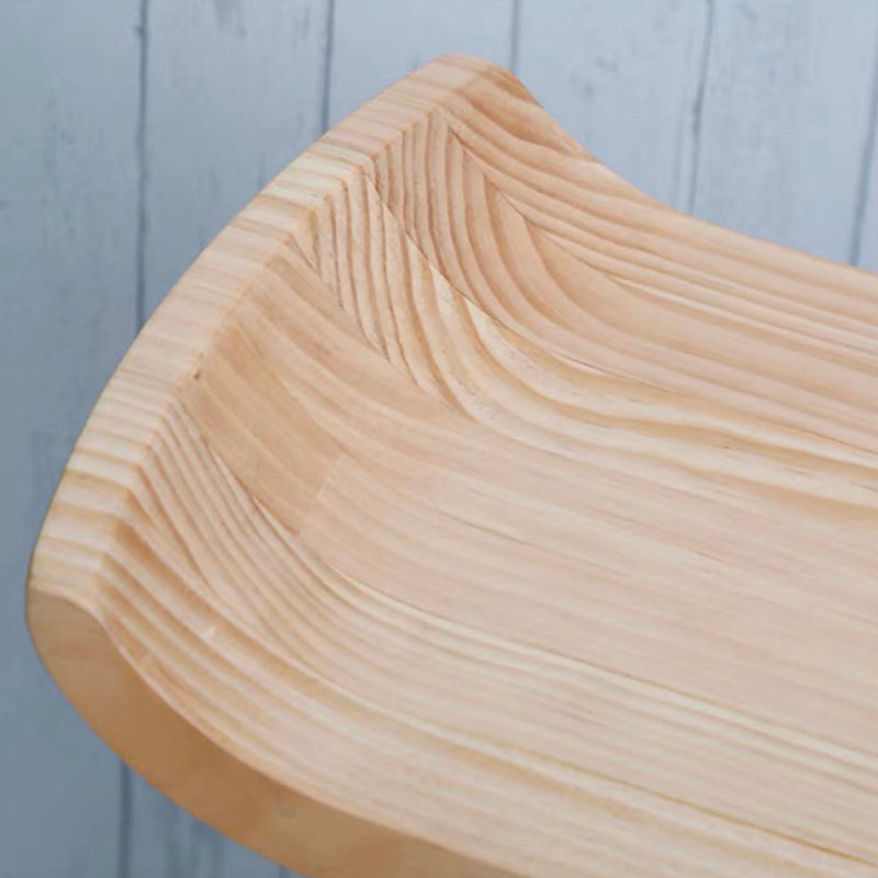 Modern Solid Wood Bar Chair Armless Bar Stool with Wooden Footrest Clearhalo 'Bar Furniture' 'Bar Stools' 'bar_stools' 'furn' 'furn_bar_stools' 'Furniture' 'Kitchen & Dining Furniture' 5884068