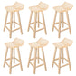 Modern Solid Wood Bar Chair Armless Bar Stool with Wooden Footrest Wood 6 Piece Set Clearhalo 'Bar Furniture' 'Bar Stools' 'bar_stools' 'furn' 'furn_bar_stools' 'Furniture' 'Kitchen & Dining Furniture' 5884070