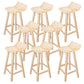 Modern Solid Wood Bar Chair Armless Bar Stool with Wooden Footrest Wood 8 Piece Set Clearhalo 'Bar Furniture' 'Bar Stools' 'bar_stools' 'furn' 'furn_bar_stools' 'Furniture' 'Kitchen & Dining Furniture' 5884071