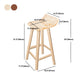Modern Solid Wood Bar Chair Armless Bar Stool with Wooden Footrest Clearhalo 'Bar Furniture' 'Bar Stools' 'bar_stools' 'furn' 'furn_bar_stools' 'Furniture' 'Kitchen & Dining Furniture' 5884075