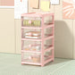 Modern File Cabinet Acrylic with Drawers Filing Cabinet for Home or Office 6.2"L x 9.1"W x 13.4"H Pink Clearhalo 'Filing Cabinets' 'filling_cabinets' 'furn' 'furn_filling_cabinets' 'Furniture' 'Office Furniture' 5884280