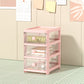 Modern File Cabinet Acrylic with Drawers Filing Cabinet for Home or Office 6.2"L x 9.1"W x 10.2"H Pink Clearhalo 'Filing Cabinets' 'filling_cabinets' 'furn' 'furn_filling_cabinets' 'Furniture' 'Office Furniture' 5884285