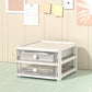 Modern File Cabinet Acrylic with Drawers Filing Cabinet for Home or Office 10.9"L x 13"W x 7.1"H White Clearhalo 'Filing Cabinets' 'filling_cabinets' 'furn' 'furn_filling_cabinets' 'Furniture' 'Office Furniture' 5884287