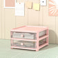 Modern File Cabinet Acrylic with Drawers Filing Cabinet for Home or Office 10.9"L x 13"W x 7.1"H Pink Clearhalo 'Filing Cabinets' 'filling_cabinets' 'furn' 'furn_filling_cabinets' 'Furniture' 'Office Furniture' 5884290