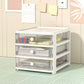Modern File Cabinet Acrylic with Drawers Filing Cabinet for Home or Office 10.9"L x 13"W x 10.2"H White Clearhalo 'Filing Cabinets' 'filling_cabinets' 'furn' 'furn_filling_cabinets' 'Furniture' 'Office Furniture' 5884291