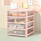 Modern File Cabinet Acrylic with Drawers Filing Cabinet for Home or Office 10.9"L x 13"W x 13.4"H Pink Clearhalo 'Filing Cabinets' 'filling_cabinets' 'furn' 'furn_filling_cabinets' 'Furniture' 'Office Furniture' 5884295