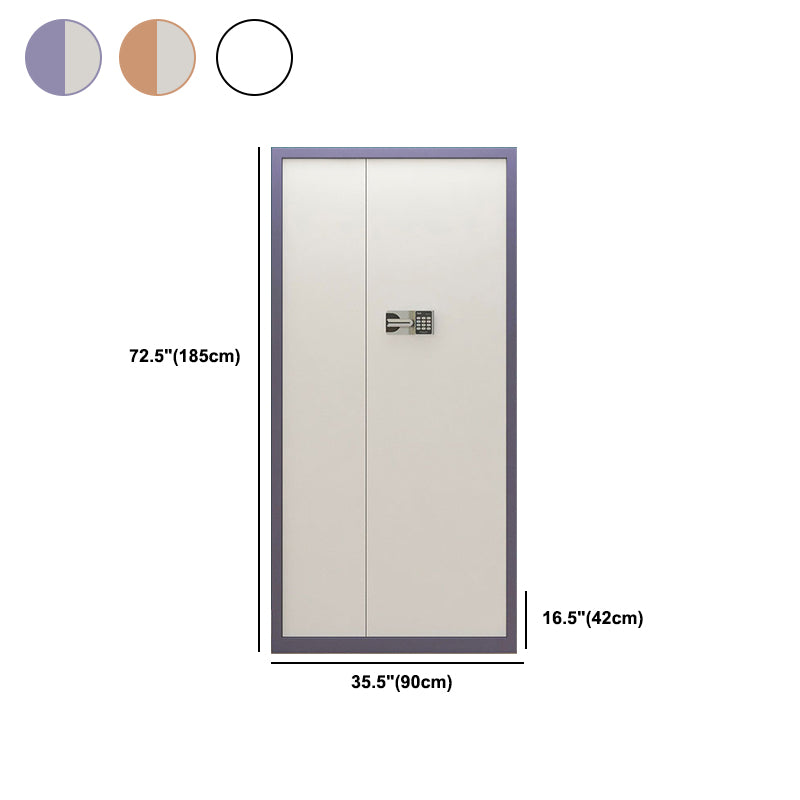 Contemporary File Cabinets Metal Frame Vertical File Cabinet with Lock Clearhalo 'Filing Cabinets' 'filling_cabinets' 'furn' 'furn_filling_cabinets' 'Furniture' 'Office Furniture' 5884344