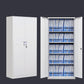 Archivo de metal de gabinete vertical moderno con estantes de almacenamiento