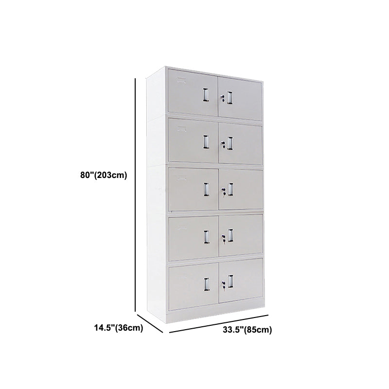Archivo de metal de gabinete vertical moderno con estantes de almacenamiento