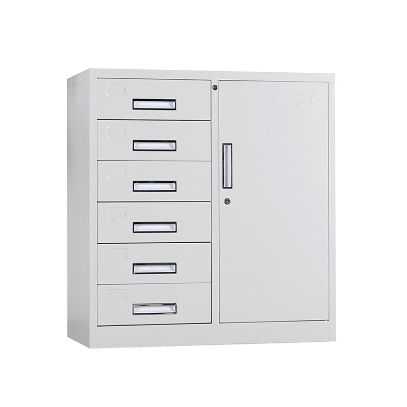 File Cabinet Metal Light Gray Vertical Locking Drawers File Cabinet for Office 6 Clearhalo 'Filing Cabinets' 'filling_cabinets' 'furn' 'furn_filling_cabinets' 'Furniture' 'Office Furniture' 5884377