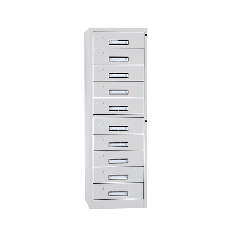 File Cabinet Metal Light Gray Vertical Locking Drawers File Cabinet for Office 10 Clearhalo 'Filing Cabinets' 'filling_cabinets' 'furn' 'furn_filling_cabinets' 'Furniture' 'Office Furniture' 5884378