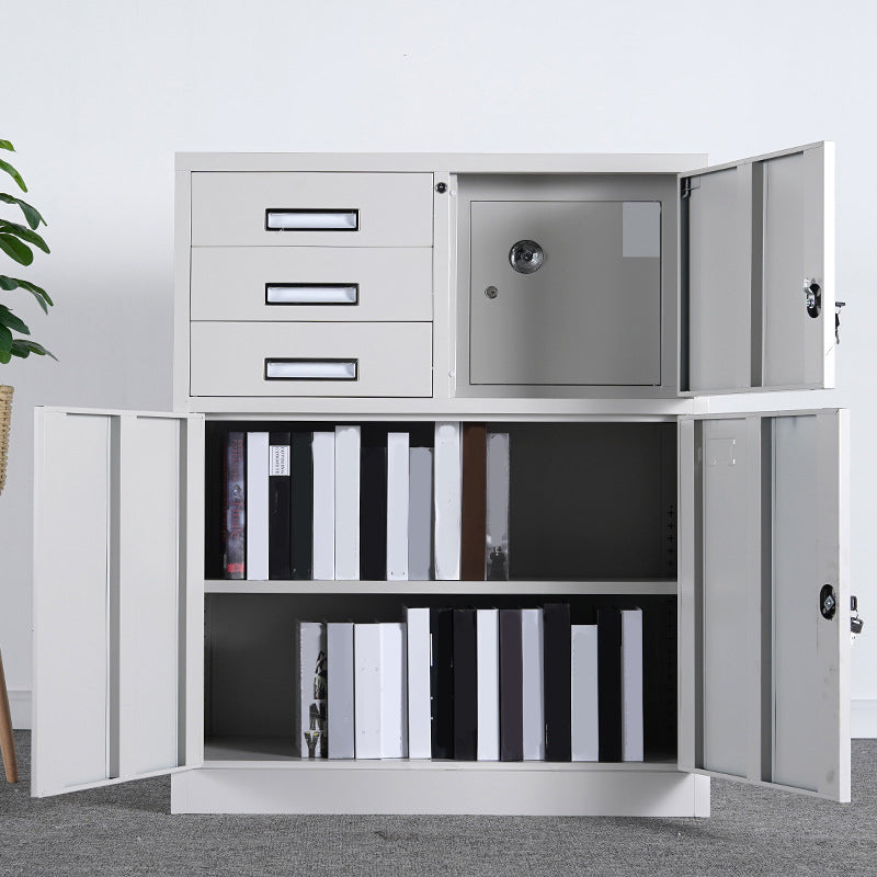 File Cabinet Metal Light Gray Vertical Locking Drawers File Cabinet for Office 3 Clearhalo 'Filing Cabinets' 'filling_cabinets' 'furn' 'furn_filling_cabinets' 'Furniture' 'Office Furniture' 5884379