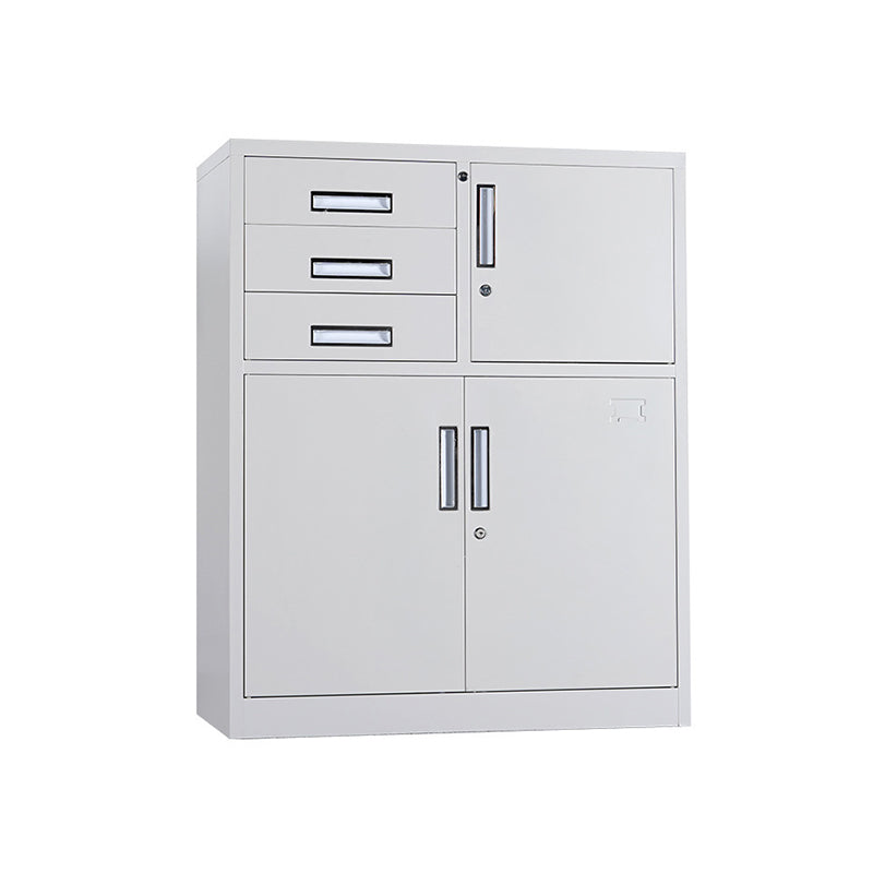 File Cabinet Metal Light Gray Vertical Locking Drawers File Cabinet for Office Clearhalo 'Filing Cabinets' 'filling_cabinets' 'furn' 'furn_filling_cabinets' 'Furniture' 'Office Furniture' 5884385