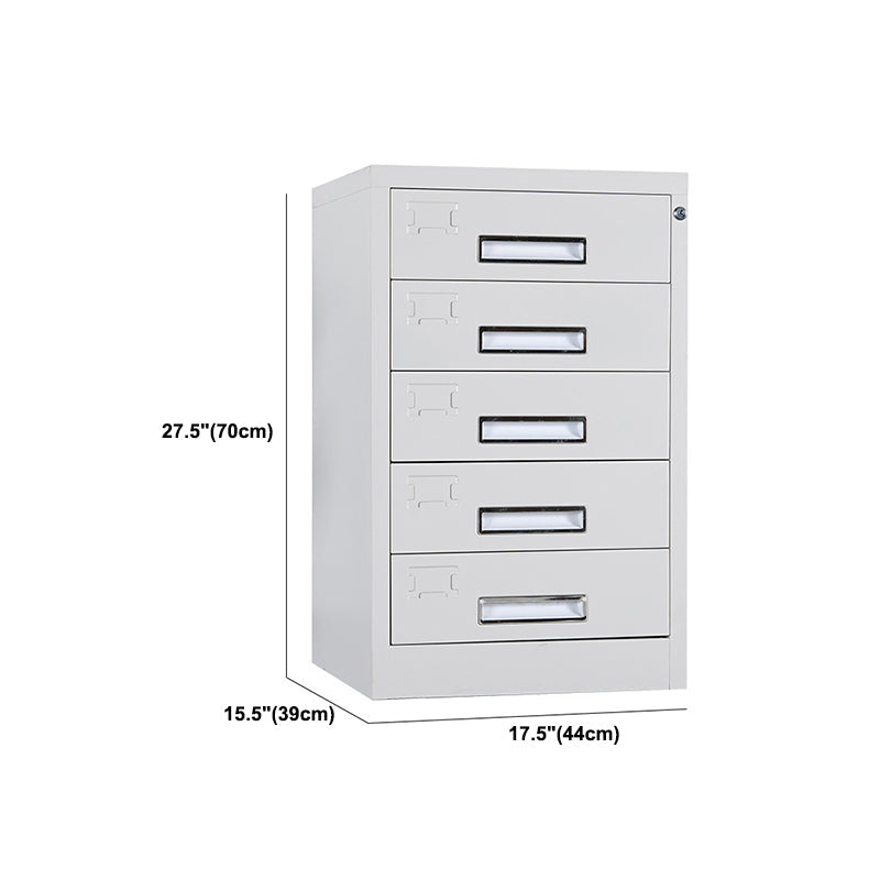 File Cabinet Metal Light Gray Vertical Locking Drawers File Cabinet for Office Clearhalo 'Filing Cabinets' 'filling_cabinets' 'furn' 'furn_filling_cabinets' 'Furniture' 'Office Furniture' 5884386