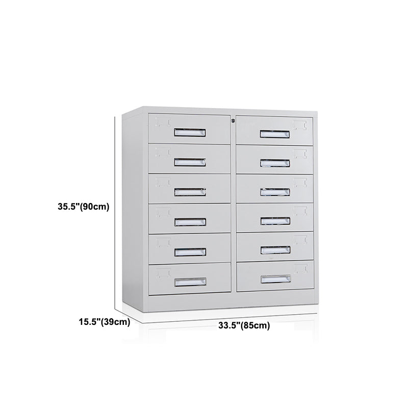 File Cabinet Metal Light Gray Vertical Locking Drawers File Cabinet for Office Clearhalo 'Filing Cabinets' 'filling_cabinets' 'furn' 'furn_filling_cabinets' 'Furniture' 'Office Furniture' 5884389