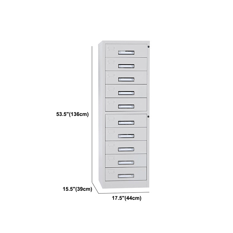 File Cabinet Metal Light Gray Vertical Locking Drawers File Cabinet for Office Clearhalo 'Filing Cabinets' 'filling_cabinets' 'furn' 'furn_filling_cabinets' 'Furniture' 'Office Furniture' 5884390