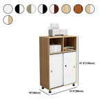 Madera de gabinete moderna con almacenamiento de estantes de almacenamiento ajustable Archivo