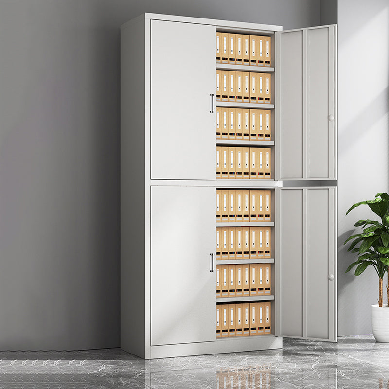 Contemporary File Cabinets Metal Frame Solid Color Fireproof Vertical File Cabinet Office White 6 Clearhalo 'Filing Cabinets' 'filling_cabinets' 'furn' 'furn_filling_cabinets' 'Furniture' 'Office Furniture' 5884651