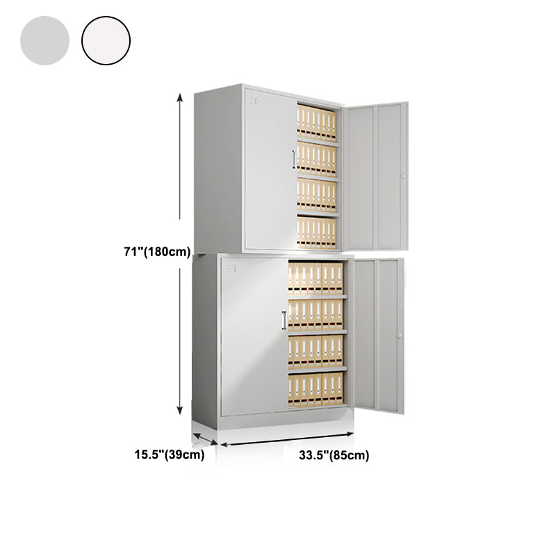 Contemporary File Cabinets Metal Frame Solid Color Fireproof Vertical File Cabinet Office Clearhalo 'Filing Cabinets' 'filling_cabinets' 'furn' 'furn_filling_cabinets' 'Furniture' 'Office Furniture' 5884659